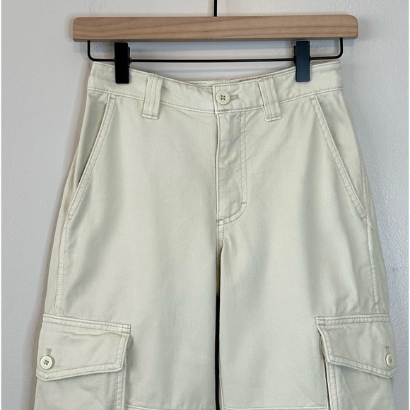 Aritzia TNA Utility Cargo Pants Cream Size 0 - Picture 3 of 16